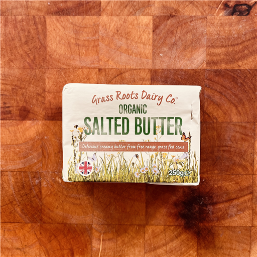 Grass Roots Dairy Organic Salted Butter 250g