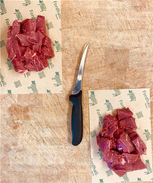 Buy Beef Diced Stewing Steak Fordhall Farm