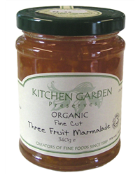 Kitchen Garden Organic Fine Cut Three Fruit Marmalade (340g)