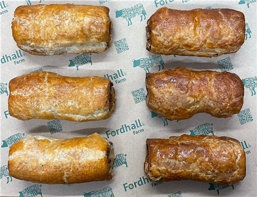 Cooked Hand made Sausage Roll