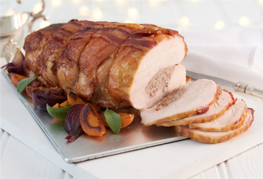 Sage & Onion Stuffed Turkey Breast topped with streaky bacon (3kg)
