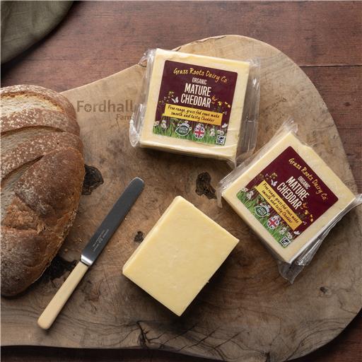 Grass Roots Dairy Organic Mature Cheddar 200g