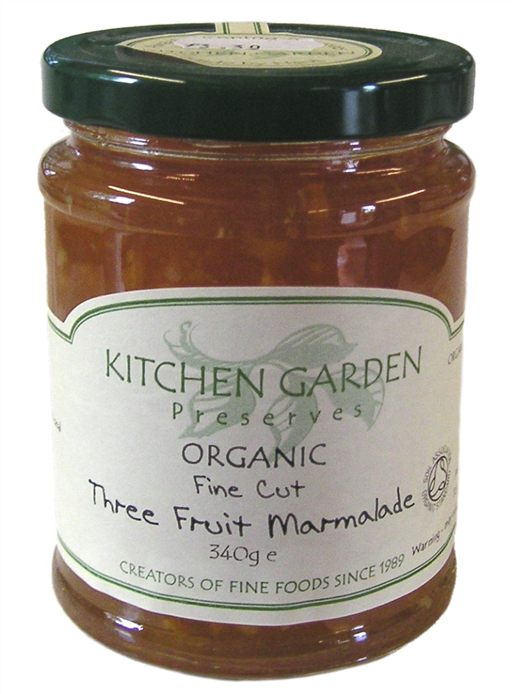 Kitchen Garden Organic Fine Cut Three Fruit Marmalade (227g)